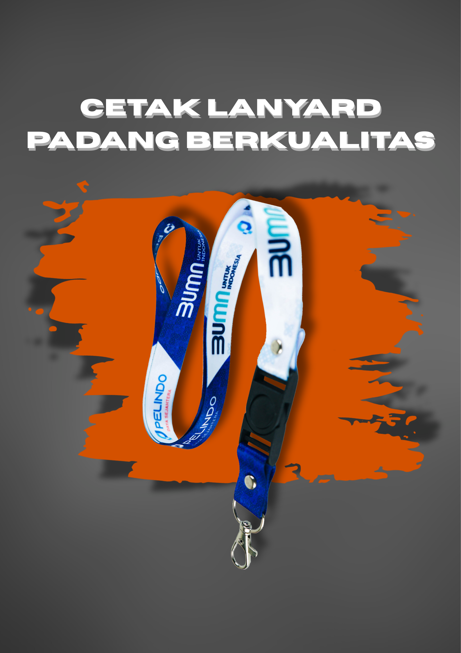 Cetak Lanyard Profesional di Padang: Harga Terjangkau, Warna Tajam, Gratis Ongkir